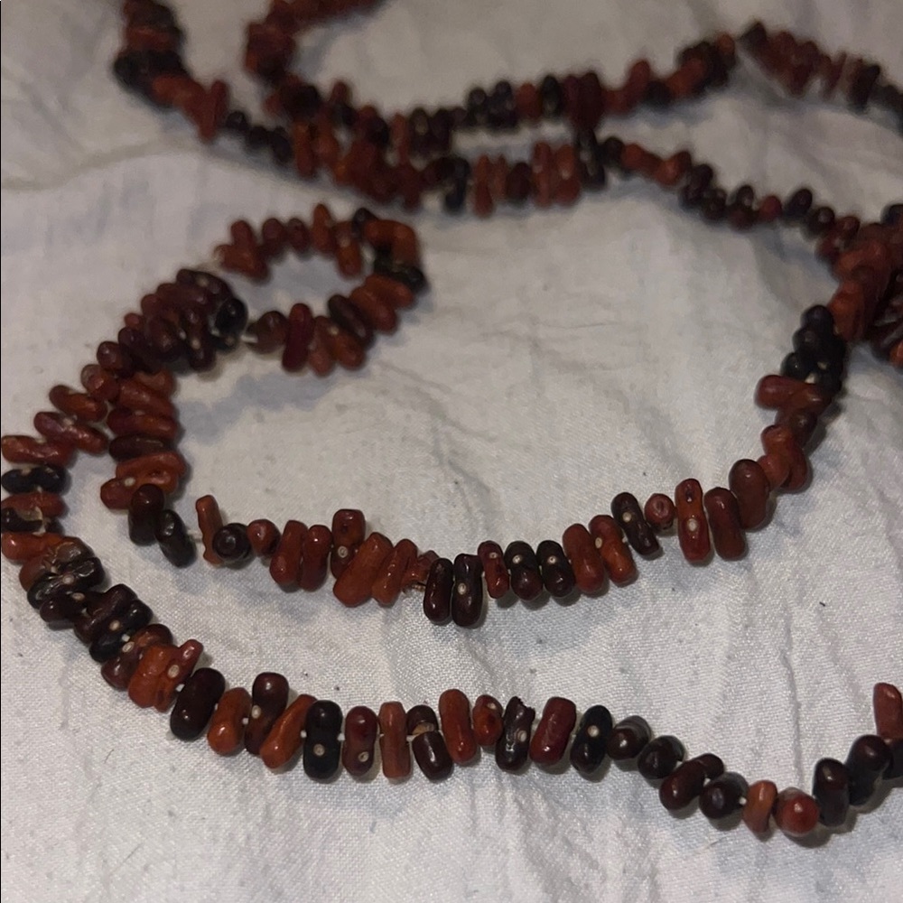 Natural Amber Stone Brown and Black Necklace